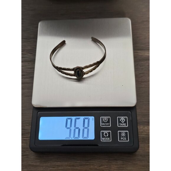 9.68g Maisel's Turquoise Native Cuff Bracelet Sterling Silver Vintage - Picture 6 of 6